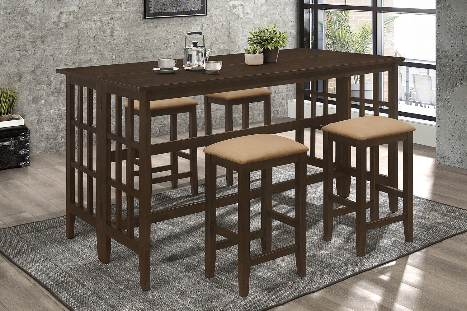 Coaster - Carmina Counter Height Stools (Set Of 4) in Cappuccino