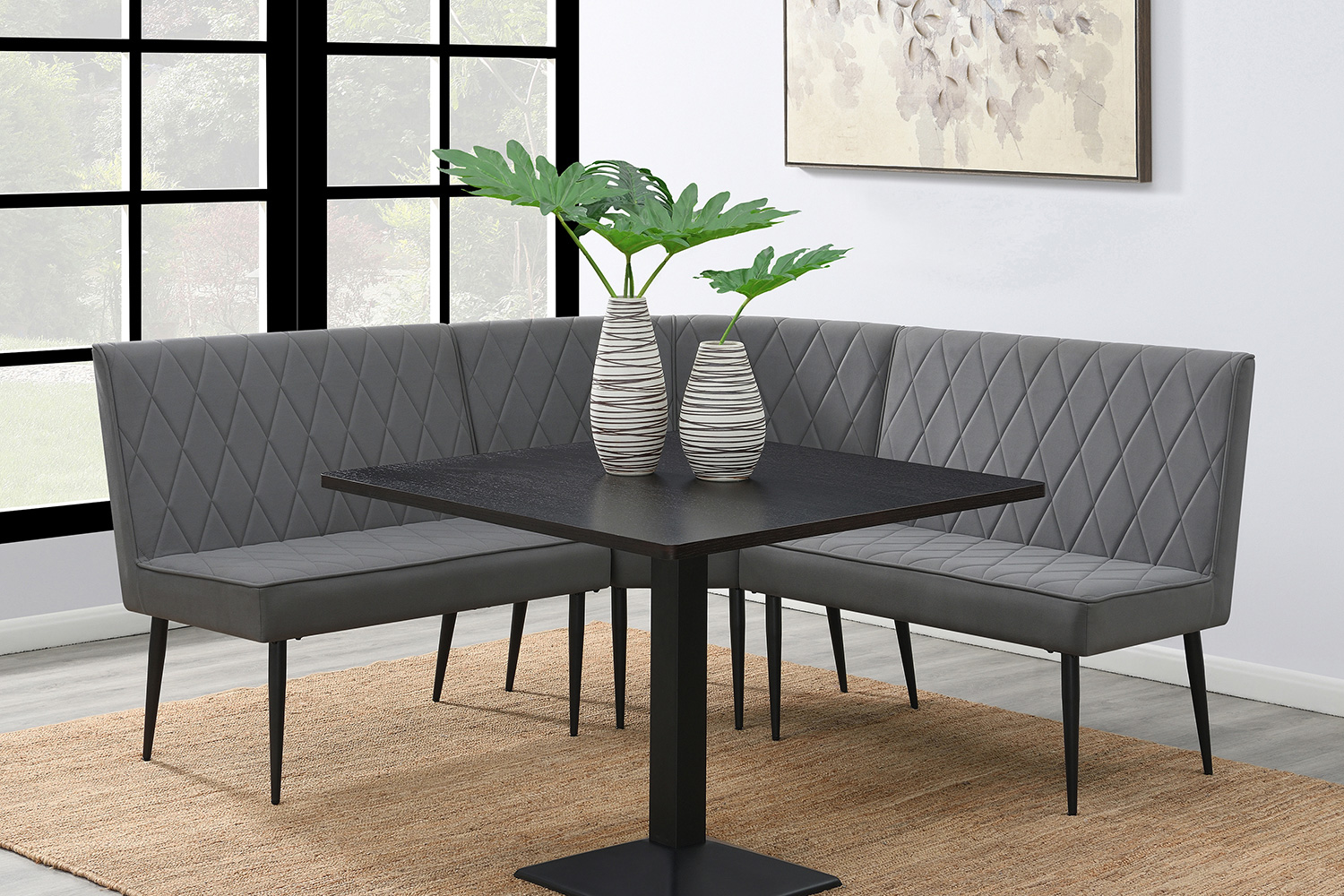 Coaster - Moxee Square Dining Table in Espresso/Gunmetal