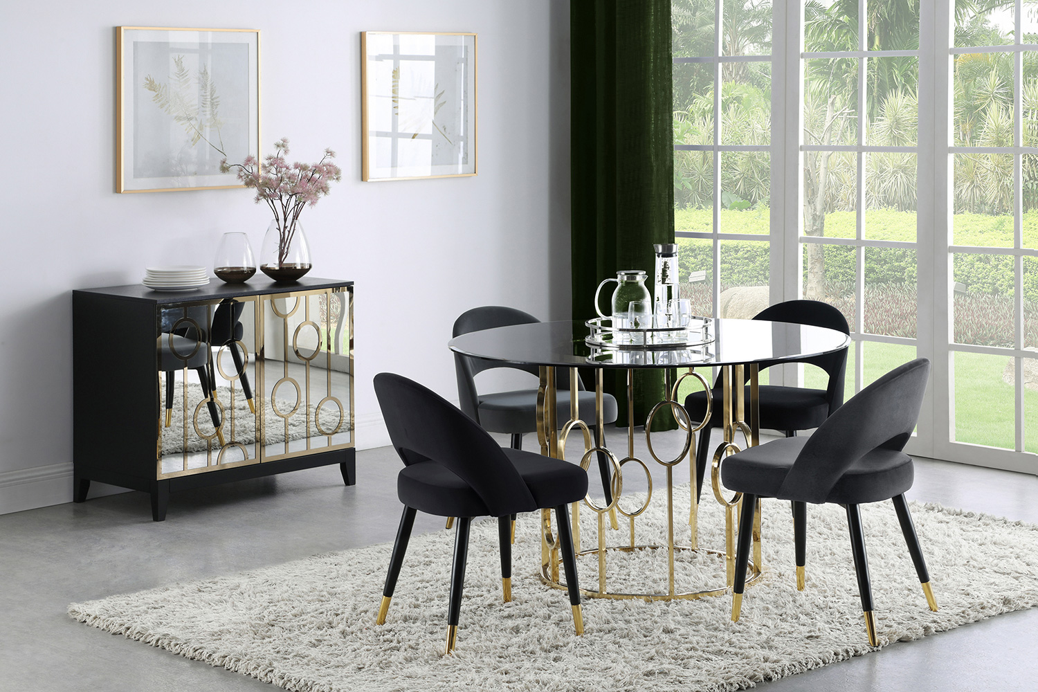 Coaster Lindsey Arched Back Upholstered Side Chairs (Set Of 2) - Black