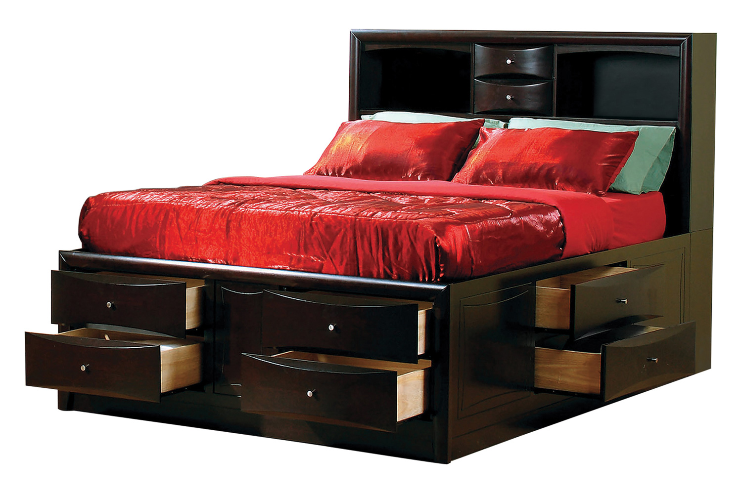 Coaster Phoenix 10-Drawer California King Bed - Deep Cappuccino