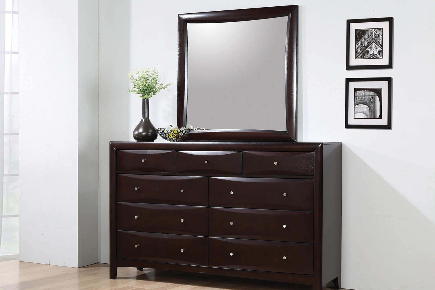 Coaster - Phoenix 9-Drawer Dresser in Deep Cappuccino