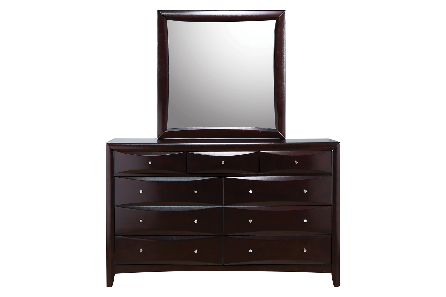 Coaster - Phoenix Square Dresser Mirror in Cappuccino