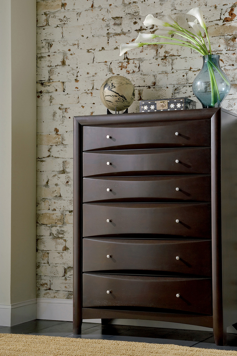 Coaster - Phoenix 6-Drawer Chest in Deep Cappuccino