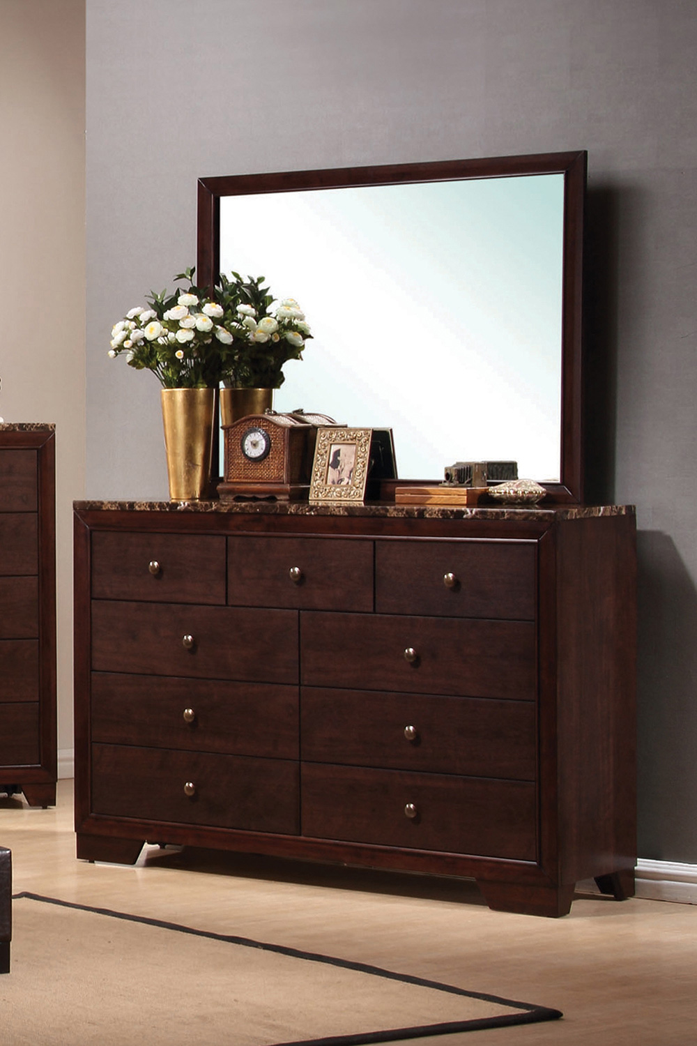 Coaster - Conner 9-Drawer Rectangular Dresser in Cappuccino