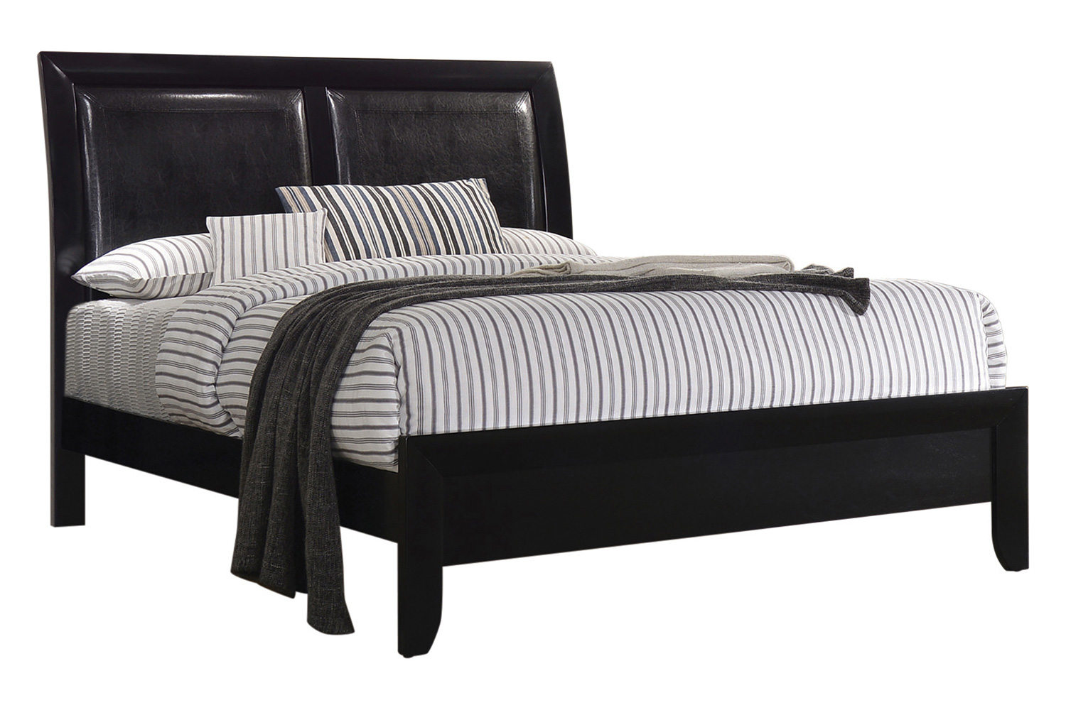 Coaster Briana Queen Upholstered Panel Bed - Black