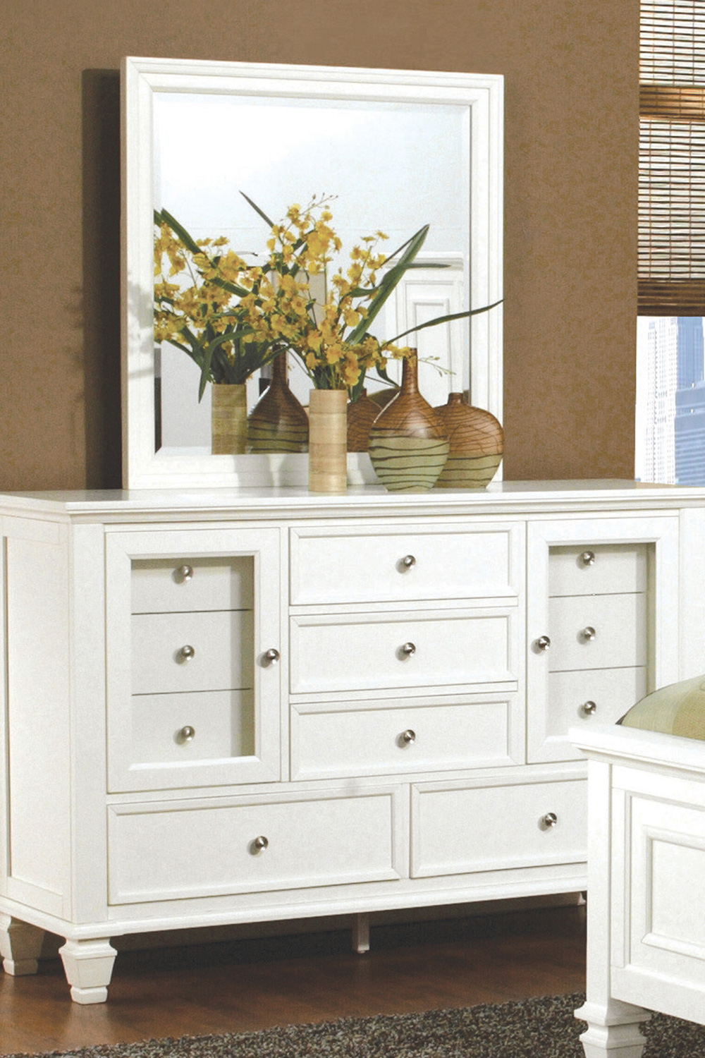 Coaster Sandy Beach 11-Drawer Rectangular Dresser - White