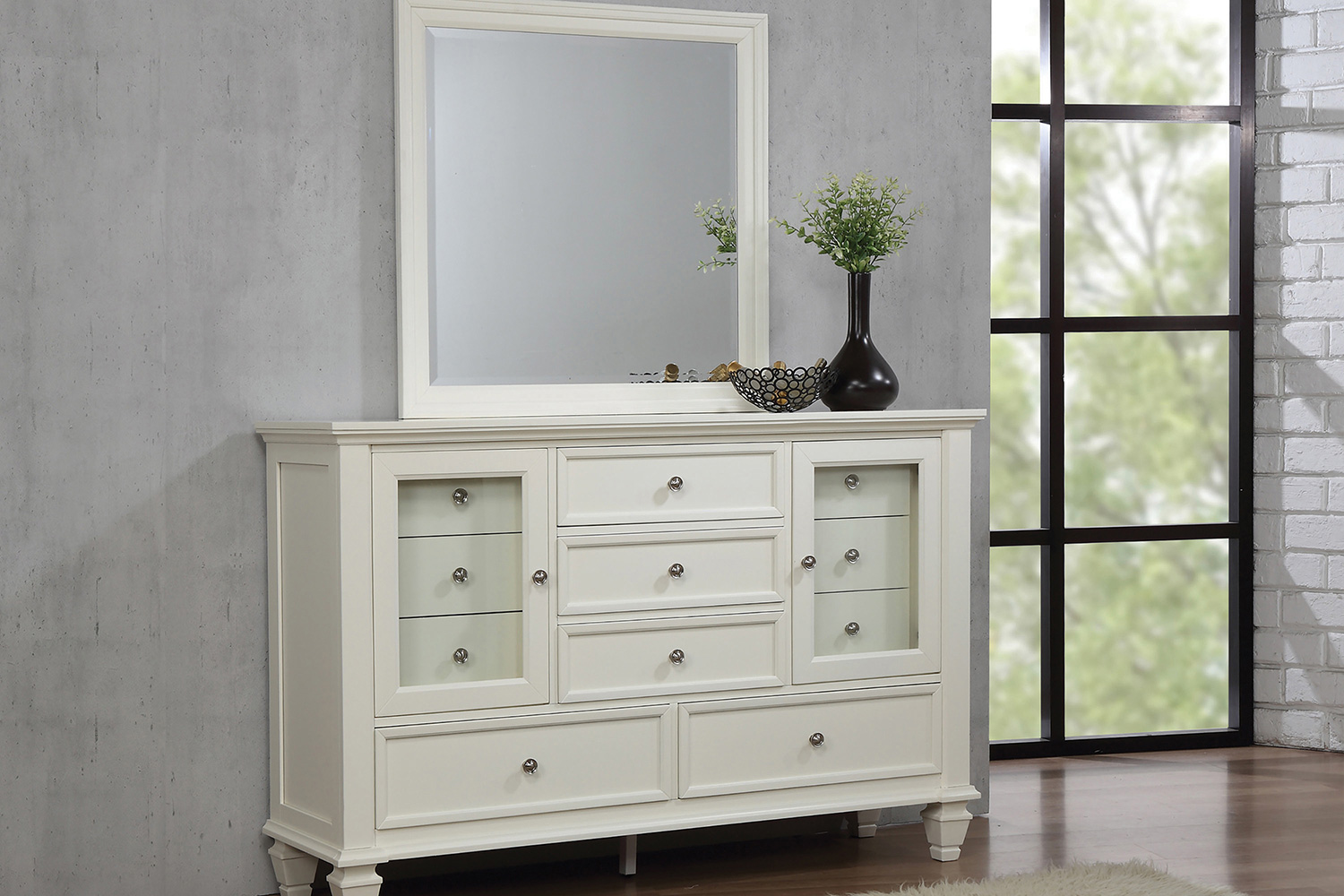 Coaster Sandy Beach 11-Drawer Rectangular Dresser - White