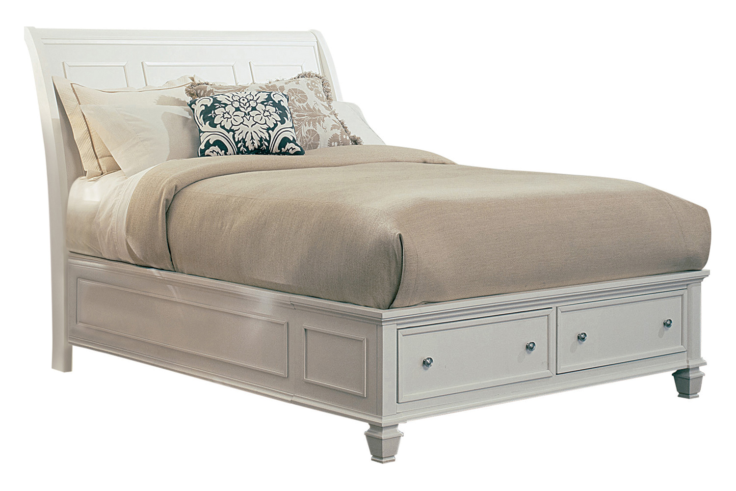 Coaster Sandy Beach Eastern King Storage Sleigh Bed - White