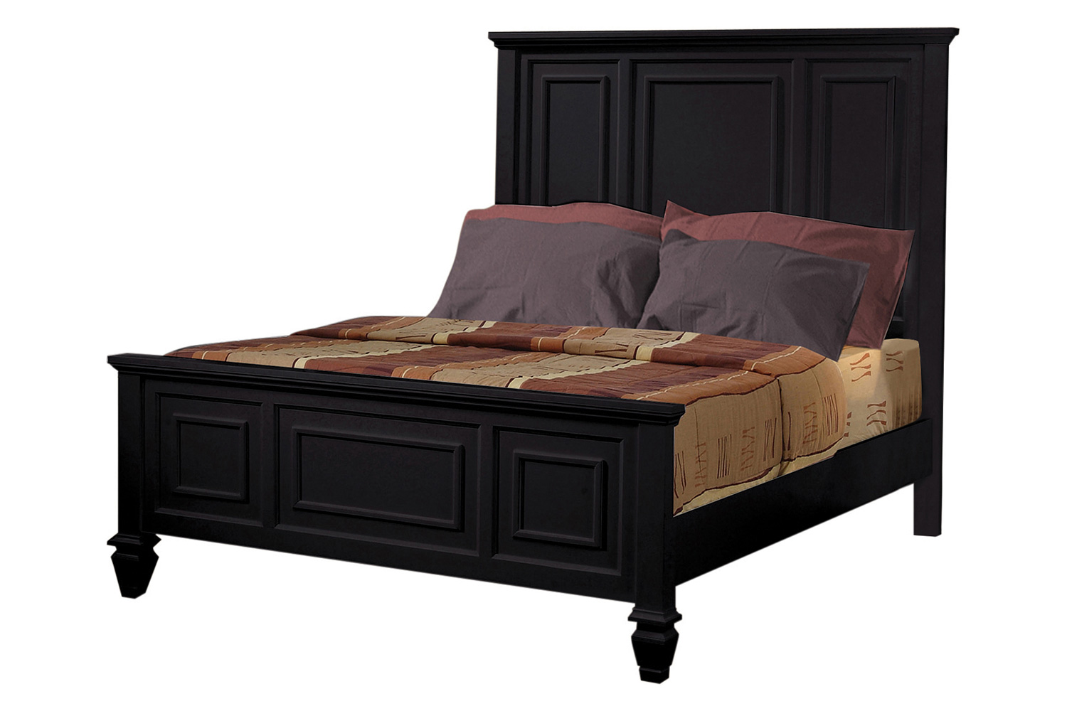 Coaster Sandy Beach Eastern King Panel Bed with High Headboard - Black