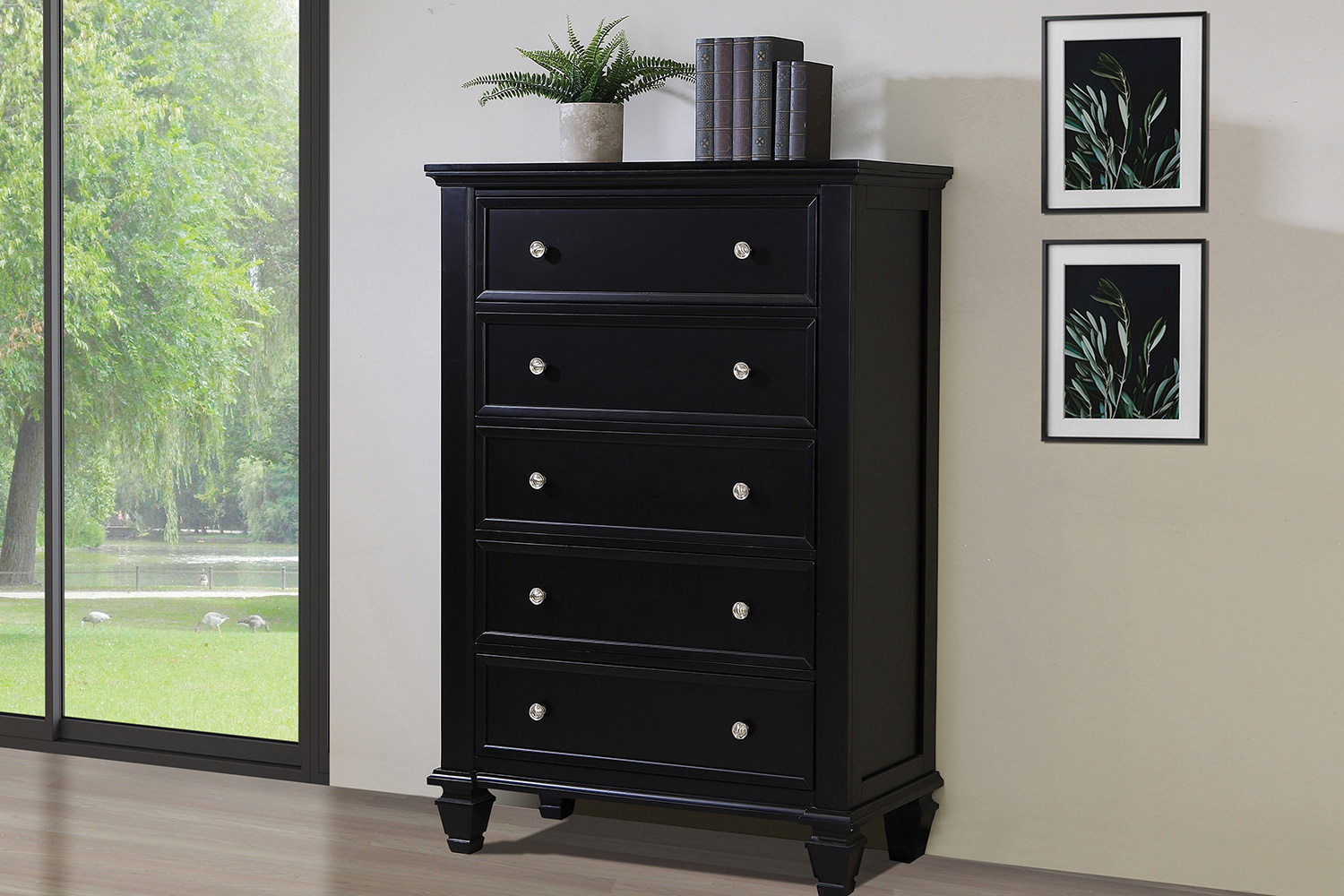 Coaster Sandy Beach 5-Drawer Chest - Black