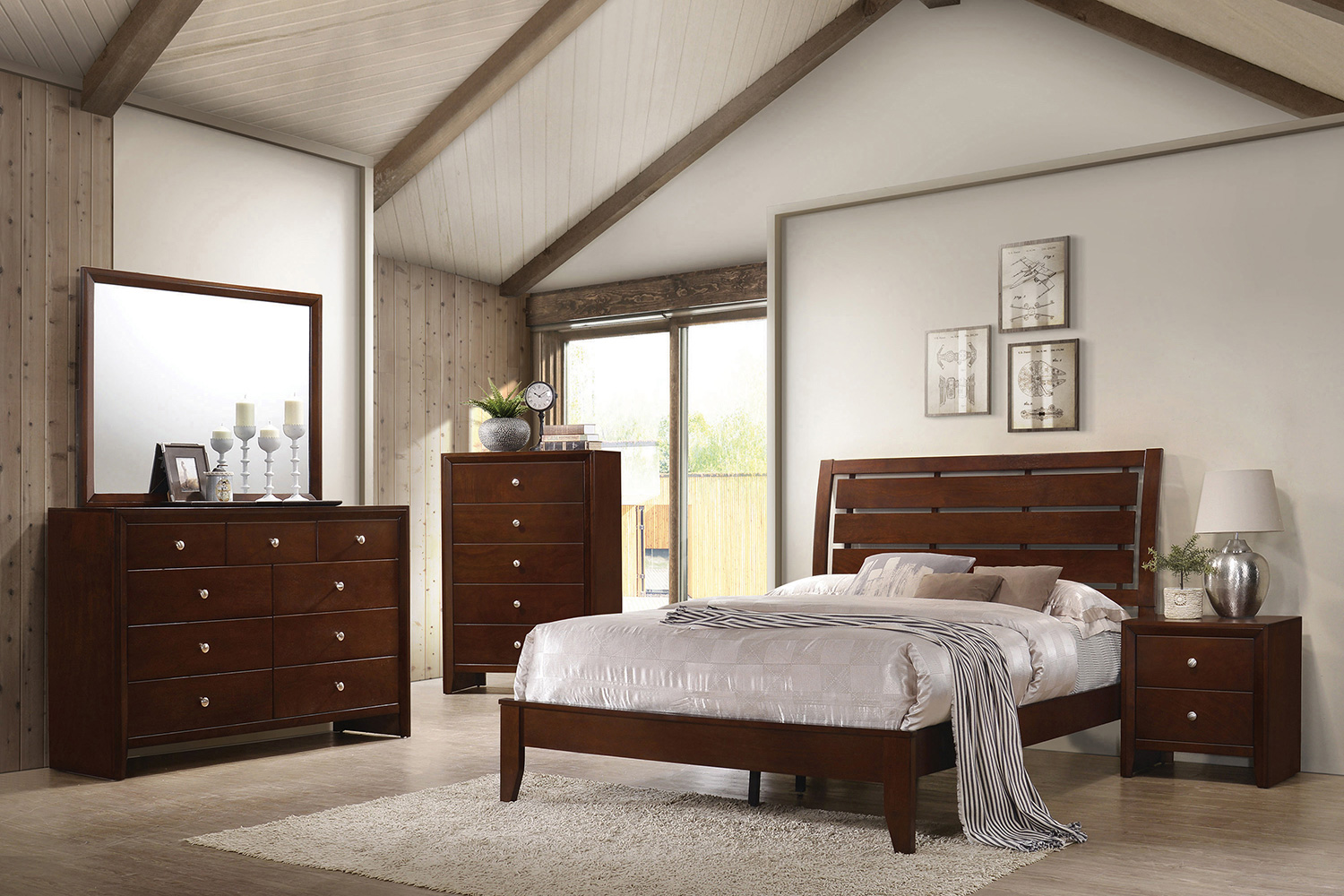 Coaster - Serinity Full Panel Bed with Cut-Out Headboard