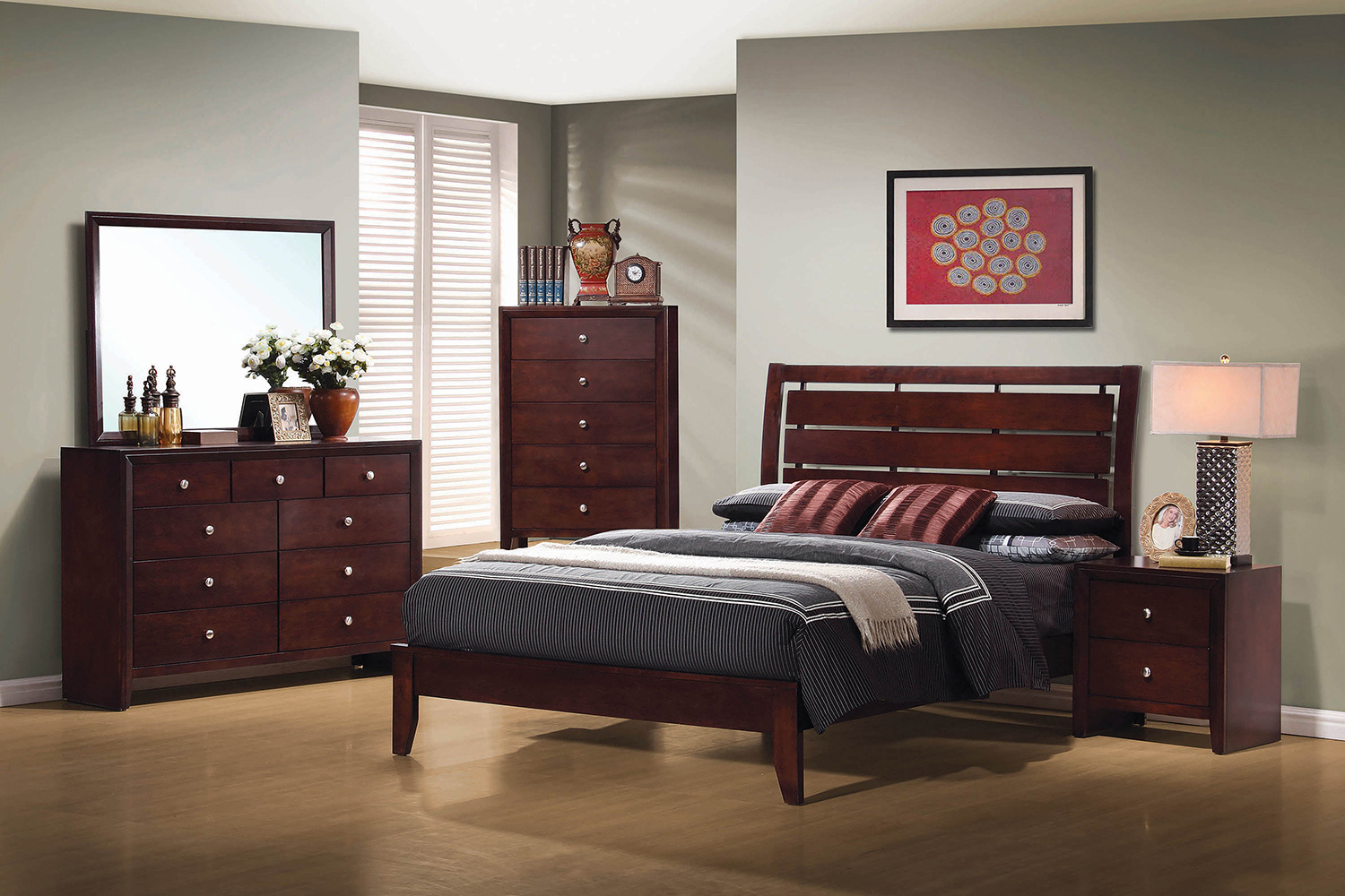 Coaster Serenity Eastern King Panel Bed - Rich Merlot