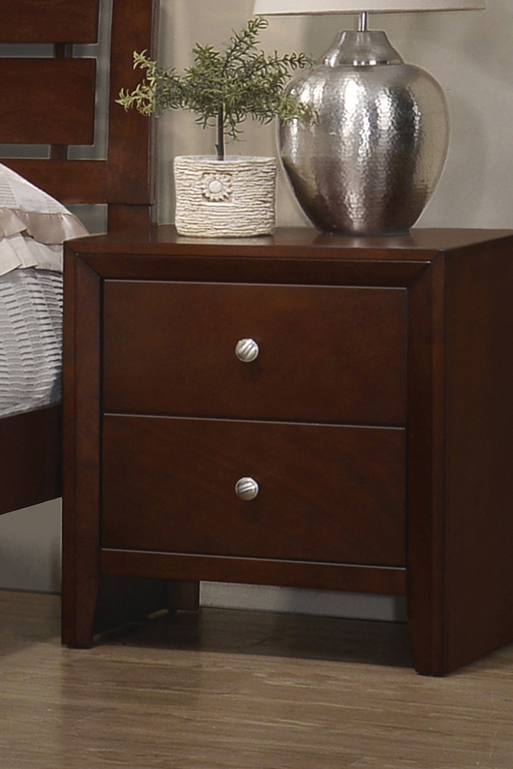 Coaster - Serenity Rectangular 2-Drawer Nightstand in Rich Merlot