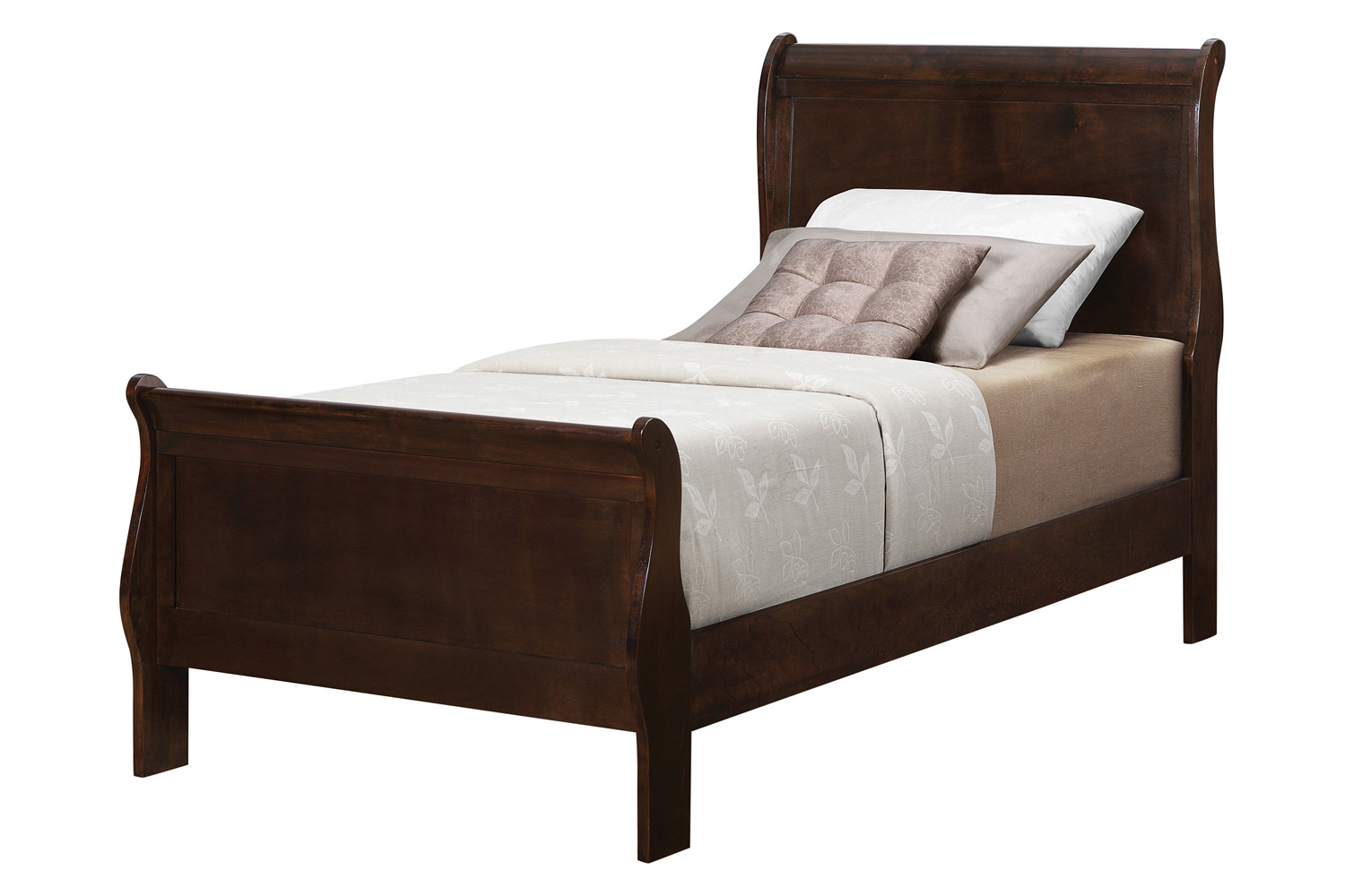 Coaster Louis Philippe Twin Panel Sleigh Bed - Cappuccino