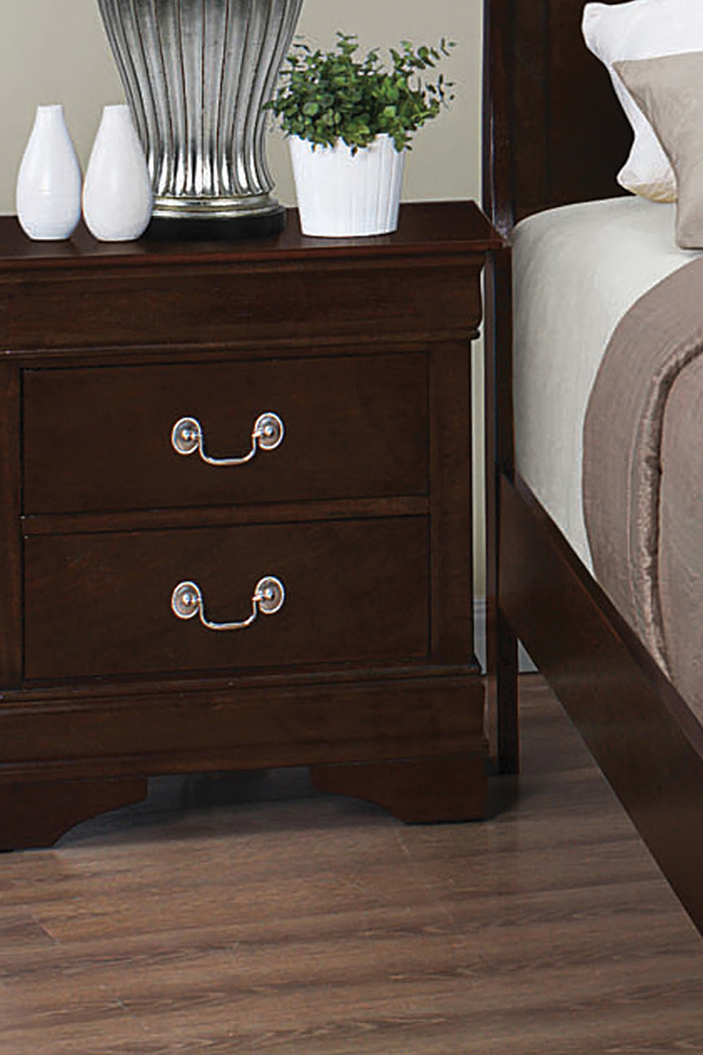 Coaster Louis Philippe 2-Drawer Nightstand - Cappuccino