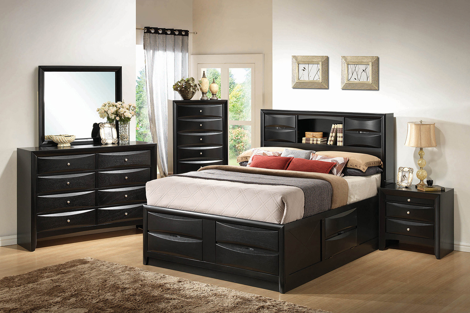 Coaster Briana California King Platform Storage Bed - Black