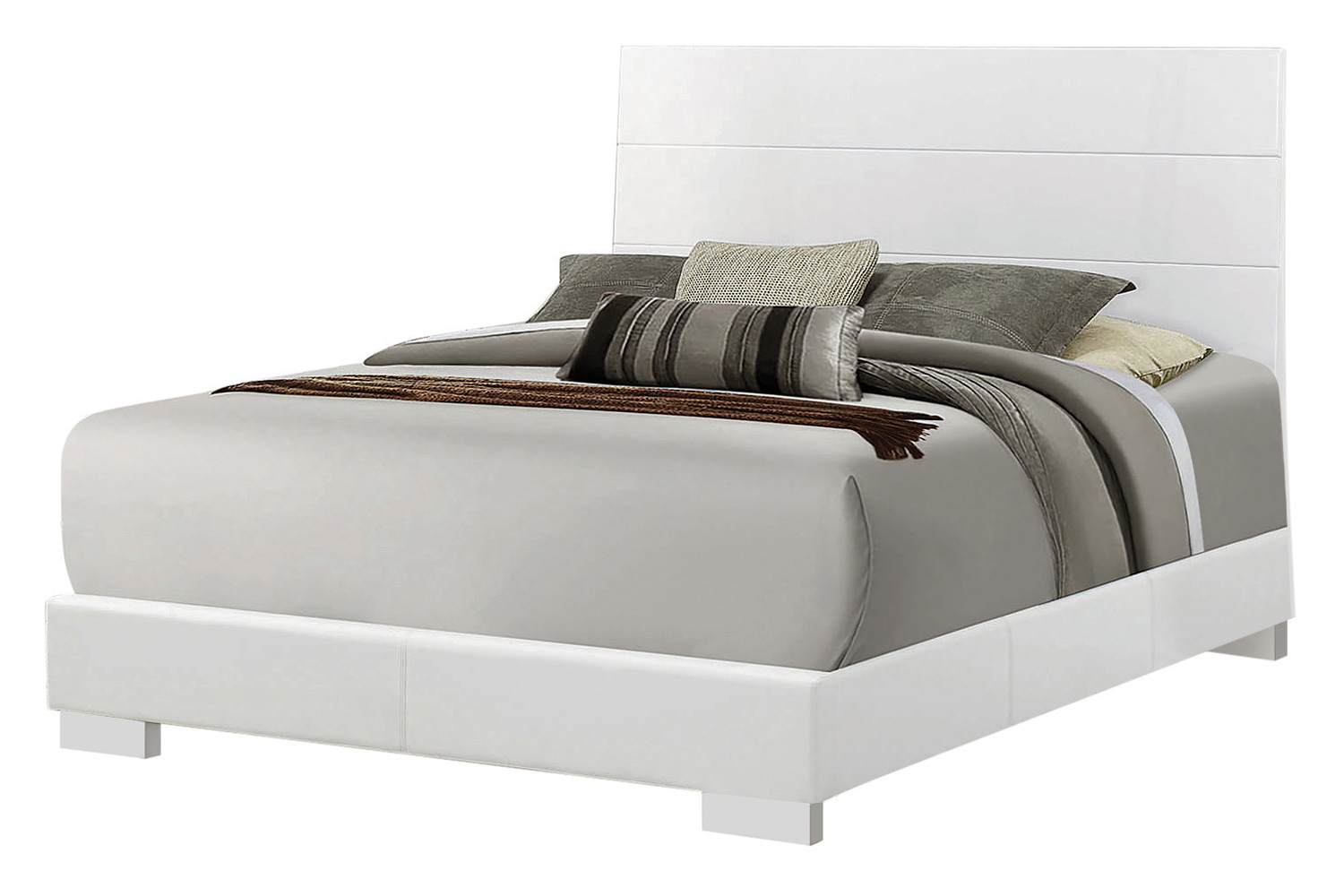 Coaster Felicity Queen Panel Bed - Glossy White