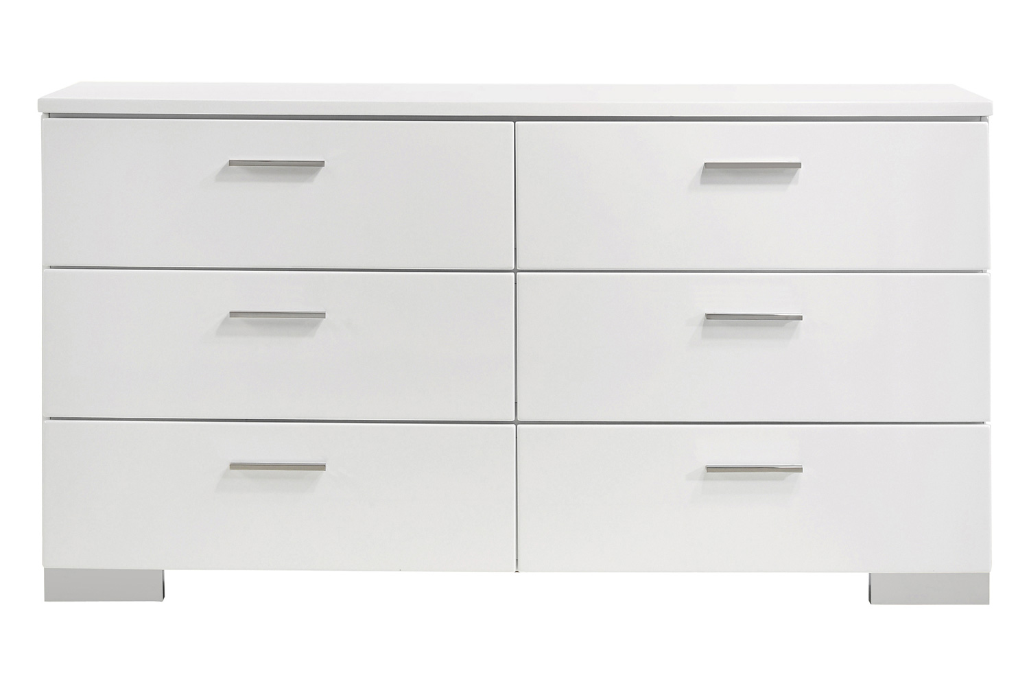 Coaster - Felicity 6-Drawer Dresser in Glossy White