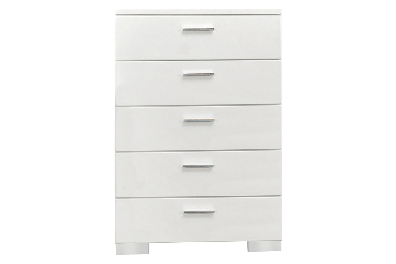 Coaster - Felicity 5-Drawer Chest in Glossy White