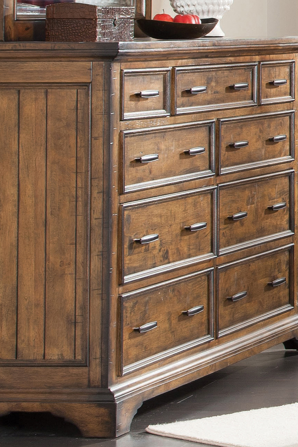 Coaster - Elk Grove 9-Drawer Dresser With Jewelry Tray in Vintage Bourbon