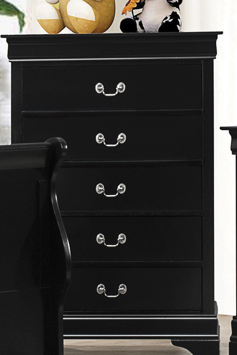 Coaster - Louis Philippe Rectangular 5-Drawer Chest in Black