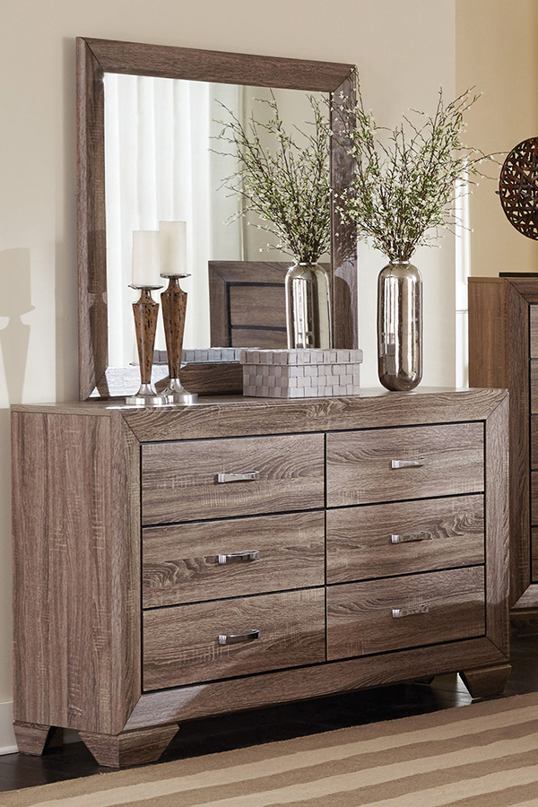 Coaster Kauffman 6-Drawer Dresser - Washed Taupe