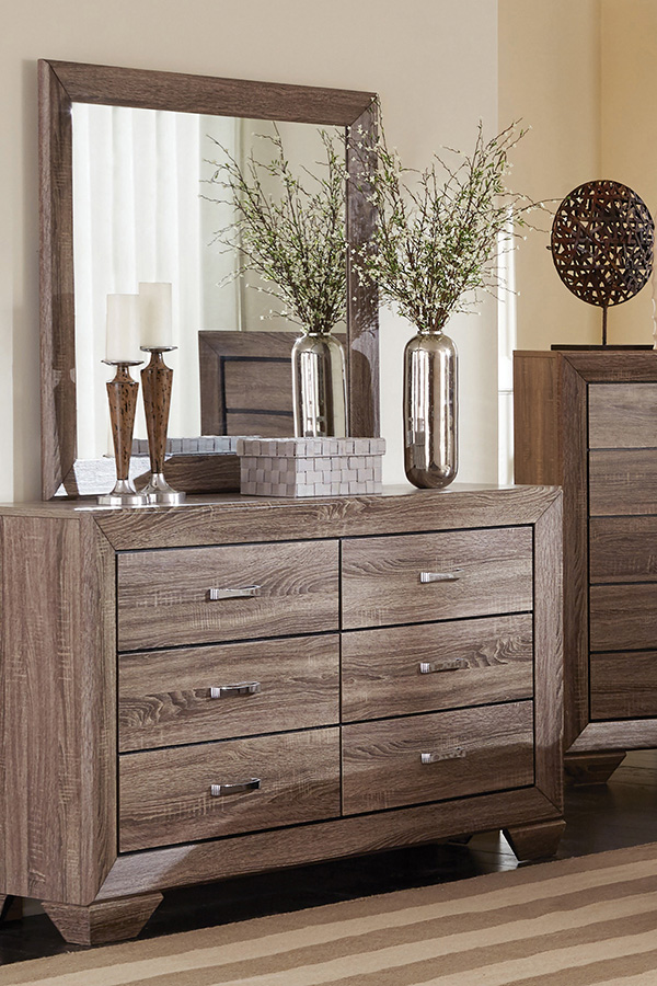 Coaster Kauffman 6-Drawer Dresser - Washed Taupe