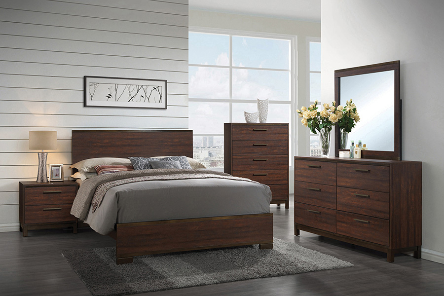 Coaster Edmonton California King Panel Bed - Rustic Tobacco