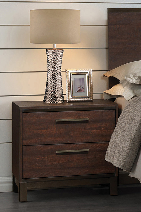 Coaster - Edmonton 2-Drawer Nightstand in Rustic Tobacco