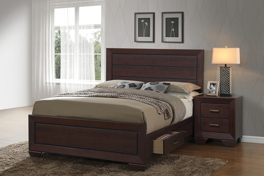 Coaster Kauffman Eastern King Storage Bed - Dark Cocoa