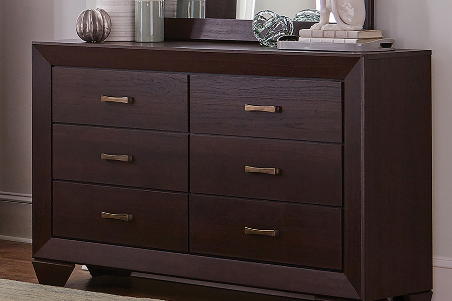 Coaster Kauffman 6-Drawer Dresser - Dark Cocoa