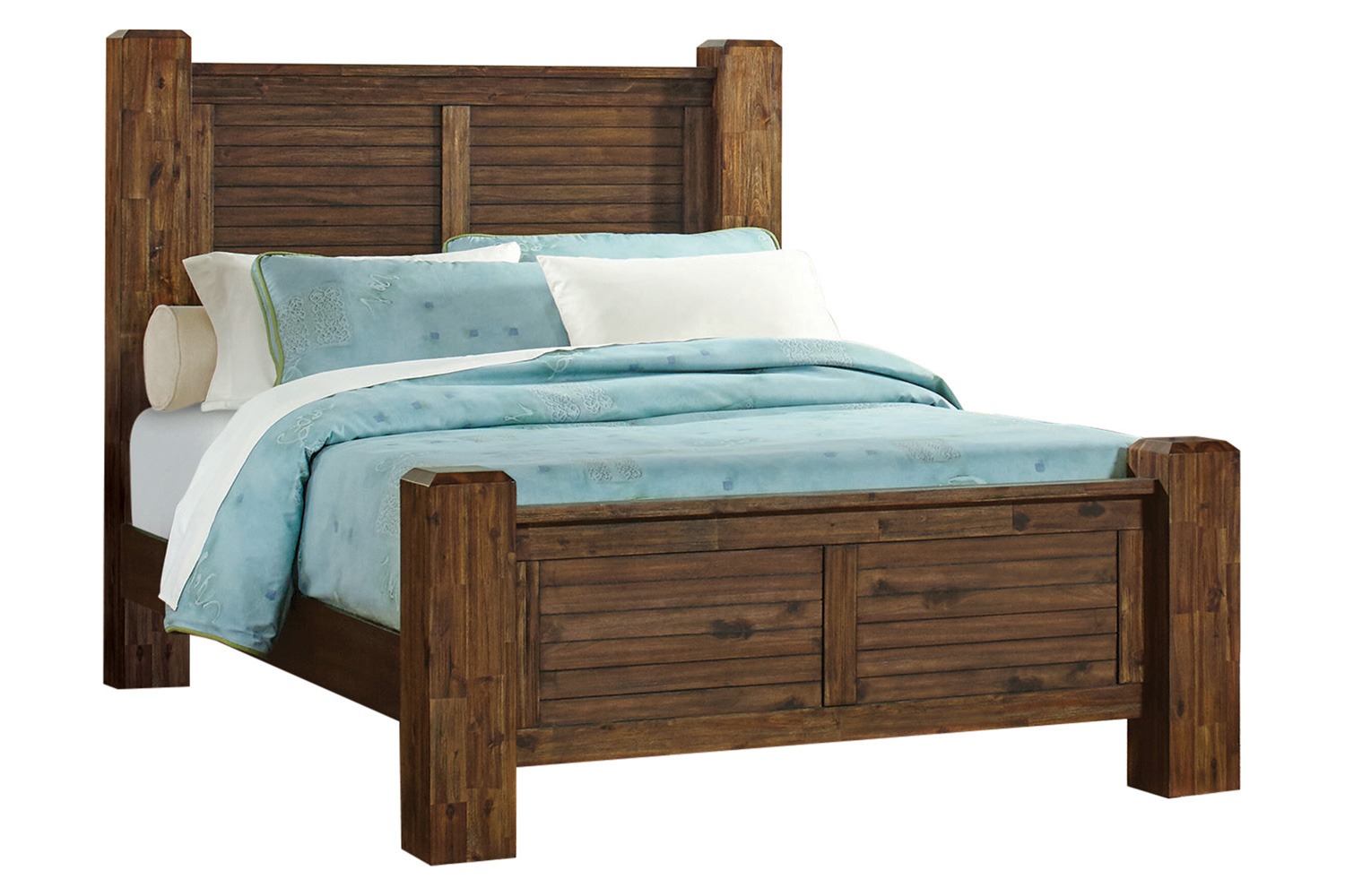 Coaster Sutter Creek Eastern King Bed with Block Posts - Vintage Bourbon