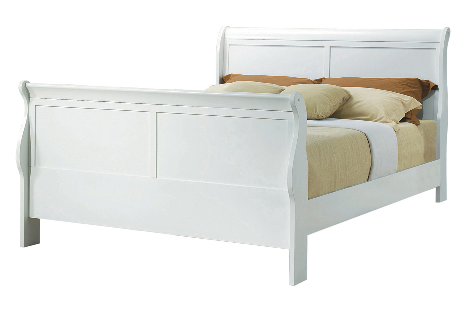 Coaster Louis Philippe Queen Sleigh Panel Bed - White