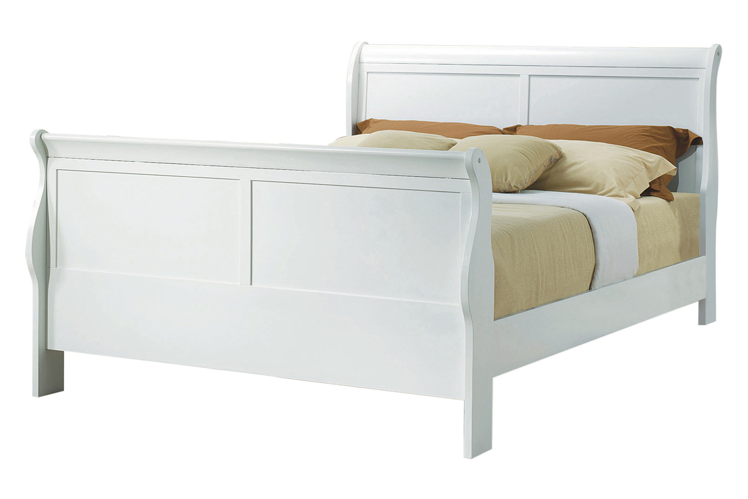 Coaster Louis Philippe Queen Sleigh Panel Bed - White