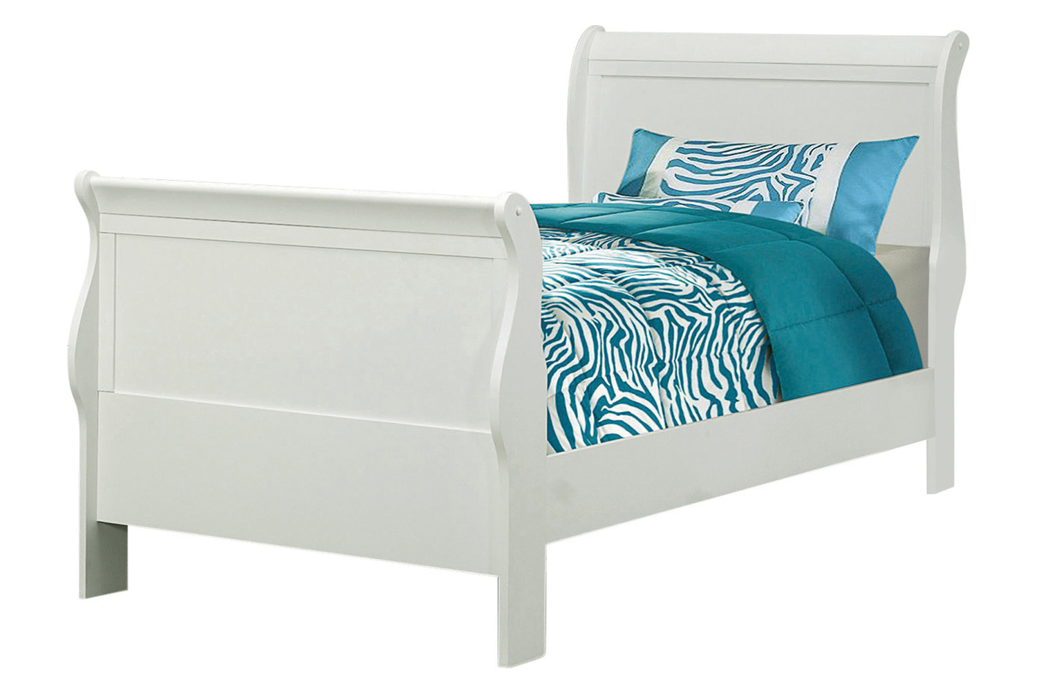 Coaster Louis Philippe Twin Sleigh Panel Bed - White