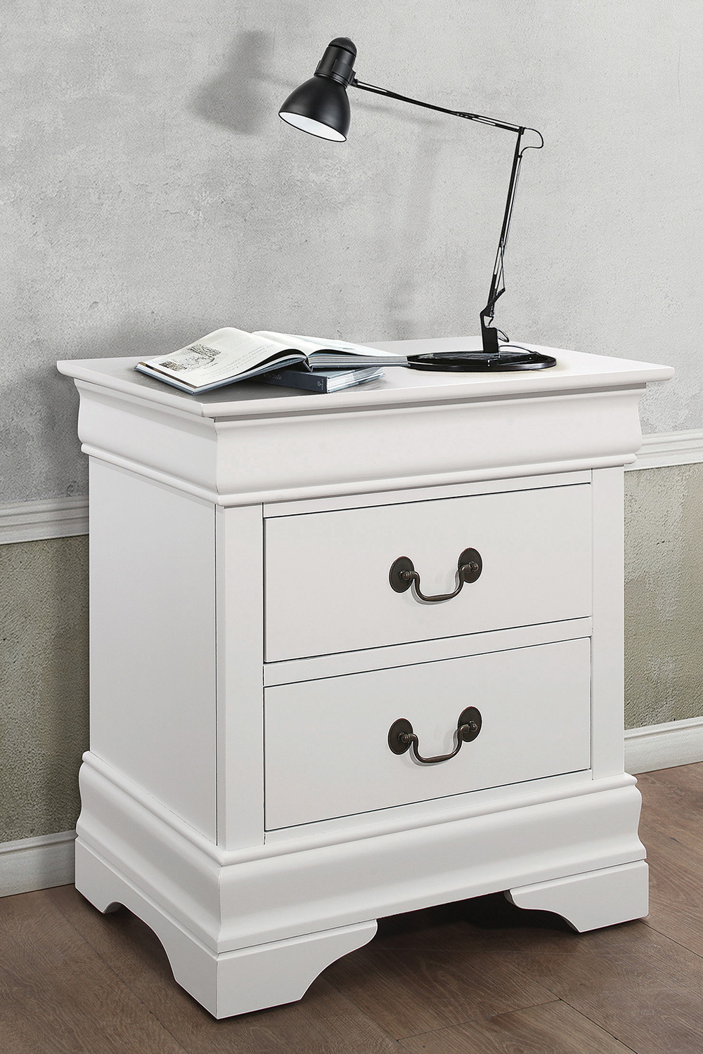 Coaster Louis Philippe 2-Drawer Nightstand - White