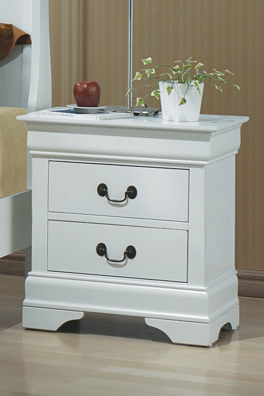 Coaster Louis Philippe 2-Drawer Nightstand - White