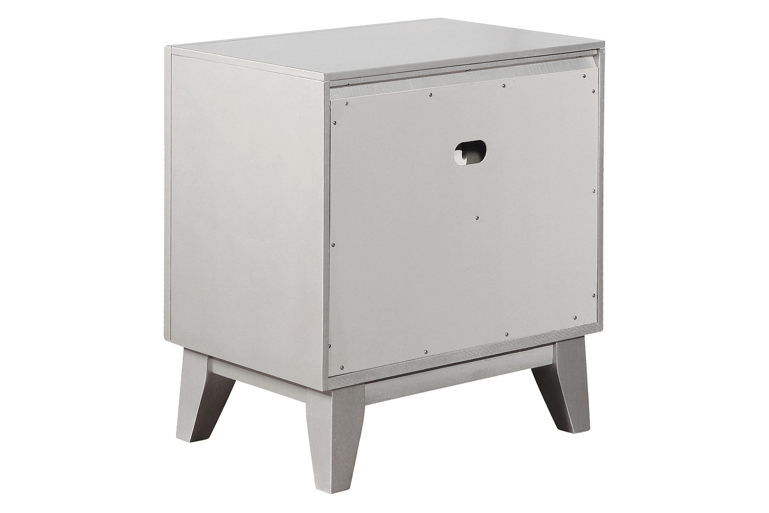 Coaster - Leighton 2-Drawer Nightstand in Metallic Mercury