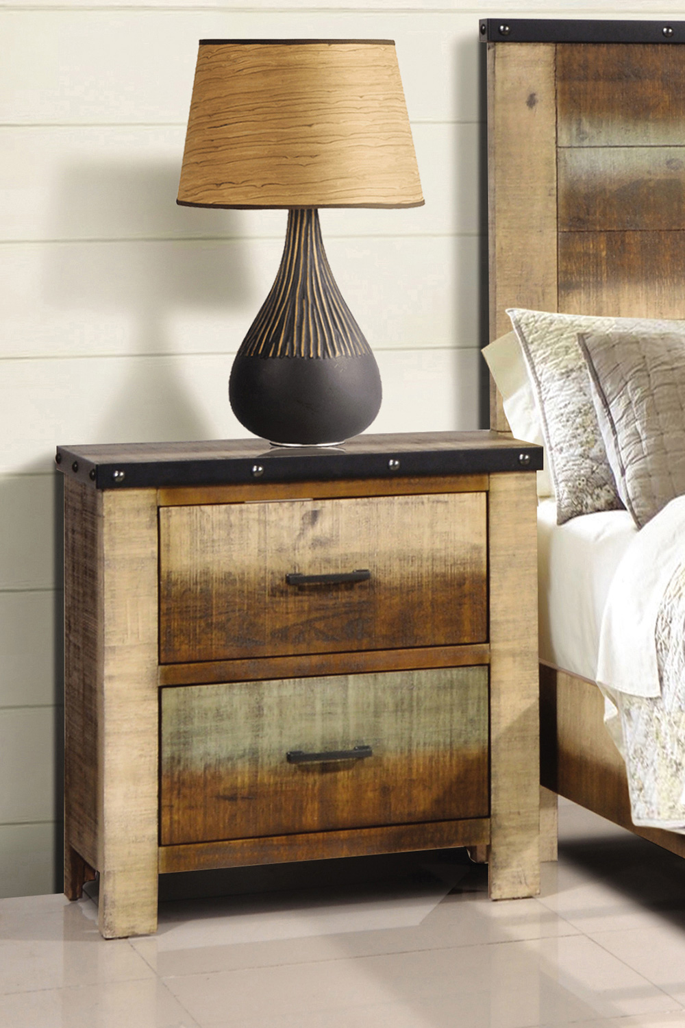 Coaster - Sembene 2-Drawer Nightstand in Antique Multi-Color