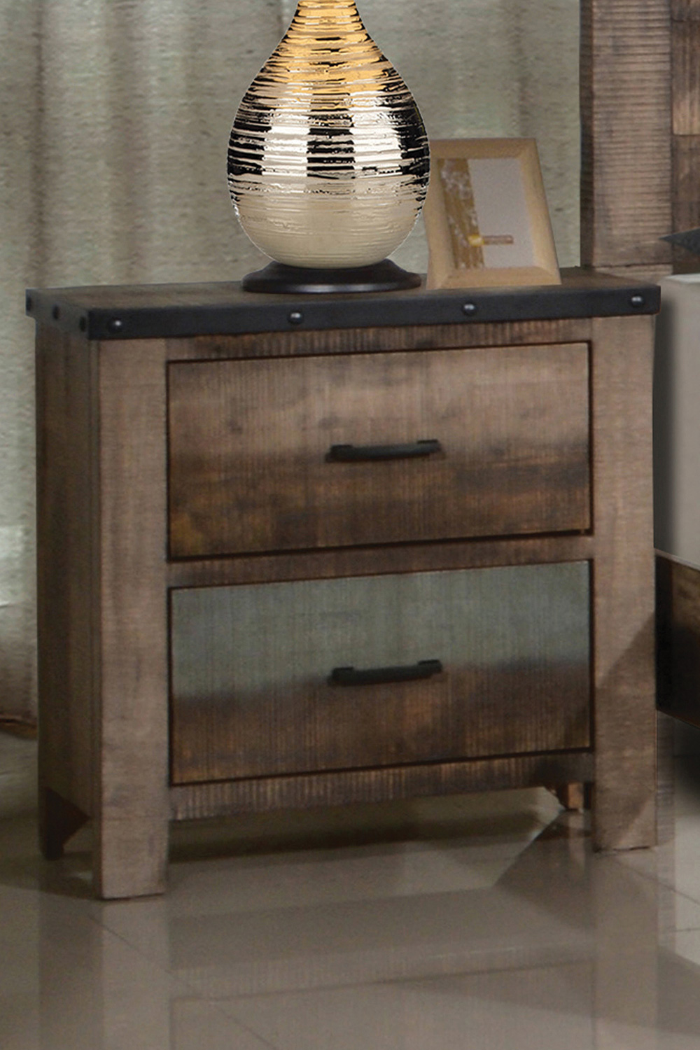 Coaster - Sembene 2-Drawer Nightstand in Antique Multi-Color