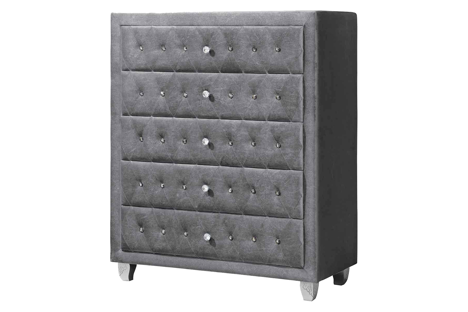 Coaster Deanna Queen Tufted Upholstered Bed - Gray