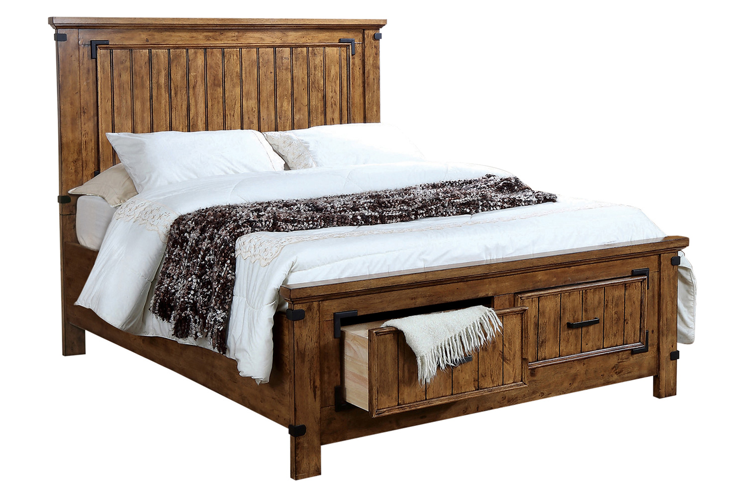 Coaster Brenner Full Storage Bed - Rustic Honey