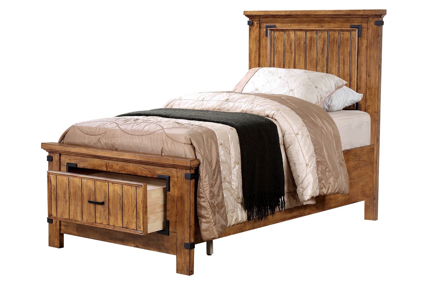 Coaster Brenner Twin Storage Bed - Rustic Honey