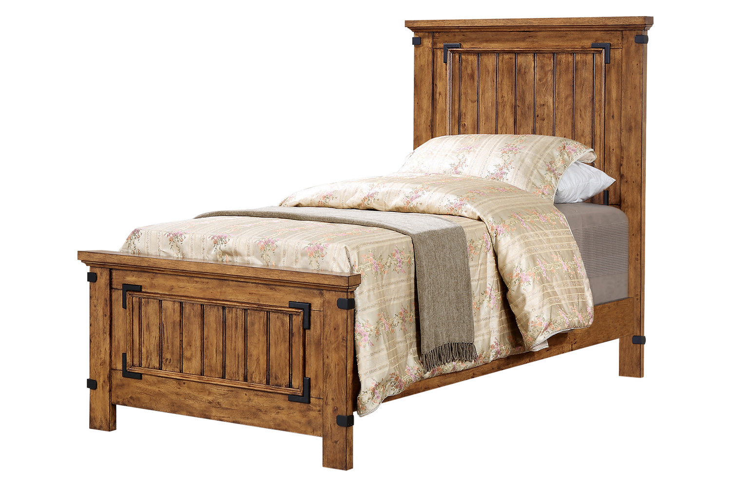 Coaster Brenner Twin Panel Bed - Rustic Honey