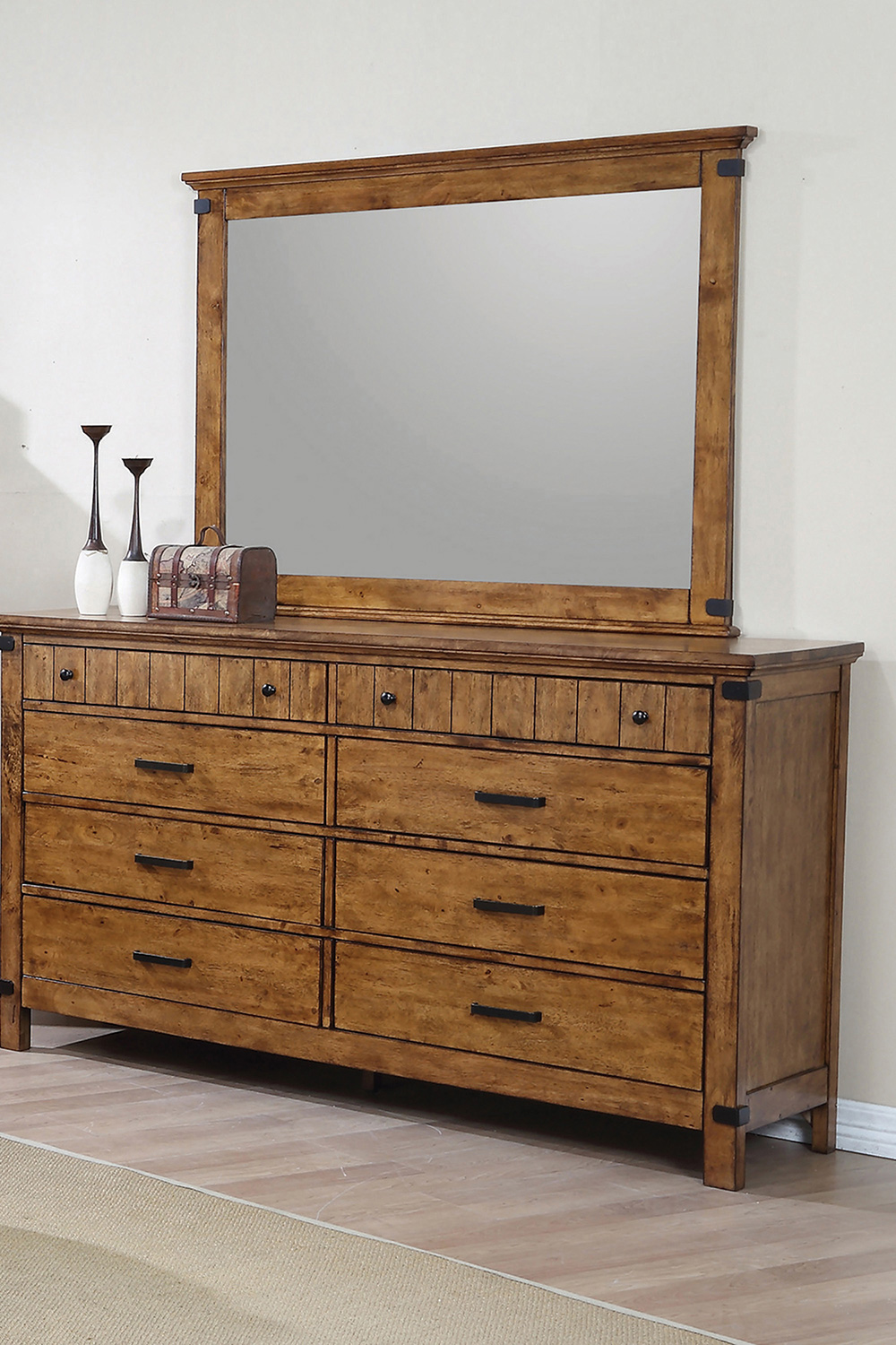 Coaster - Brenner 8-Drawer Dresser in Rustic Honey