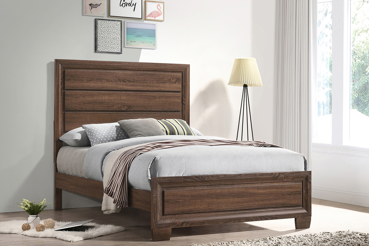 Coaster Brandon Full Panel Bed - Medium Warm Brown