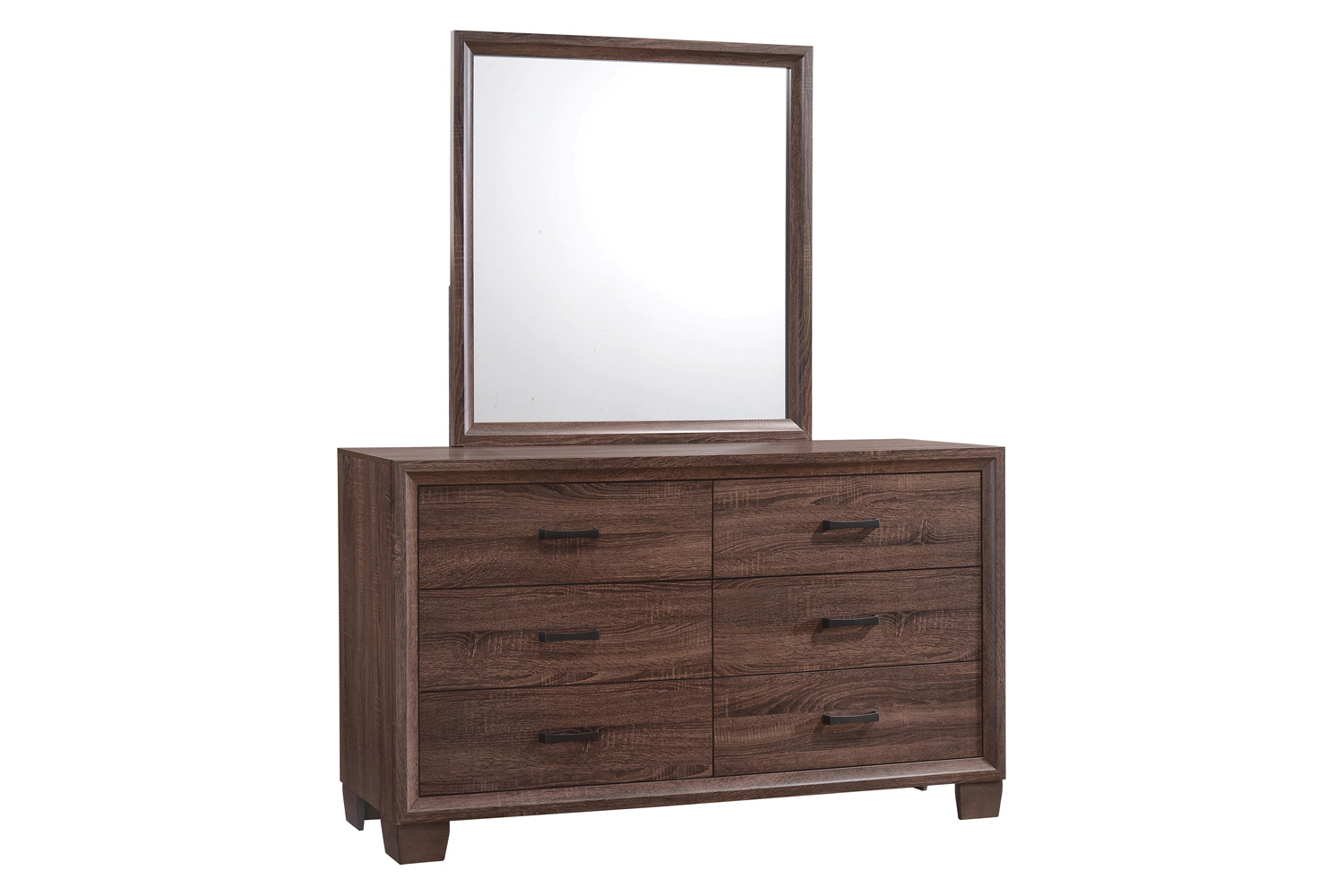 Coaster - Brandon 6-Drawer Dresser in Medium Warm Brown