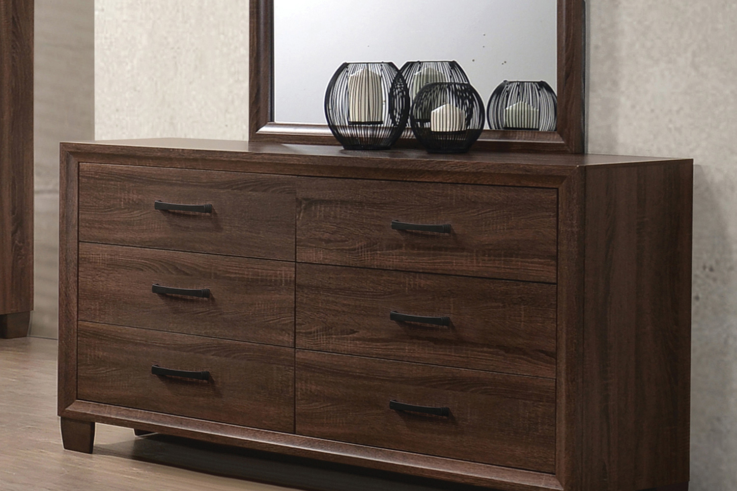 Coaster - Brandon 6-Drawer Dresser in Medium Warm Brown