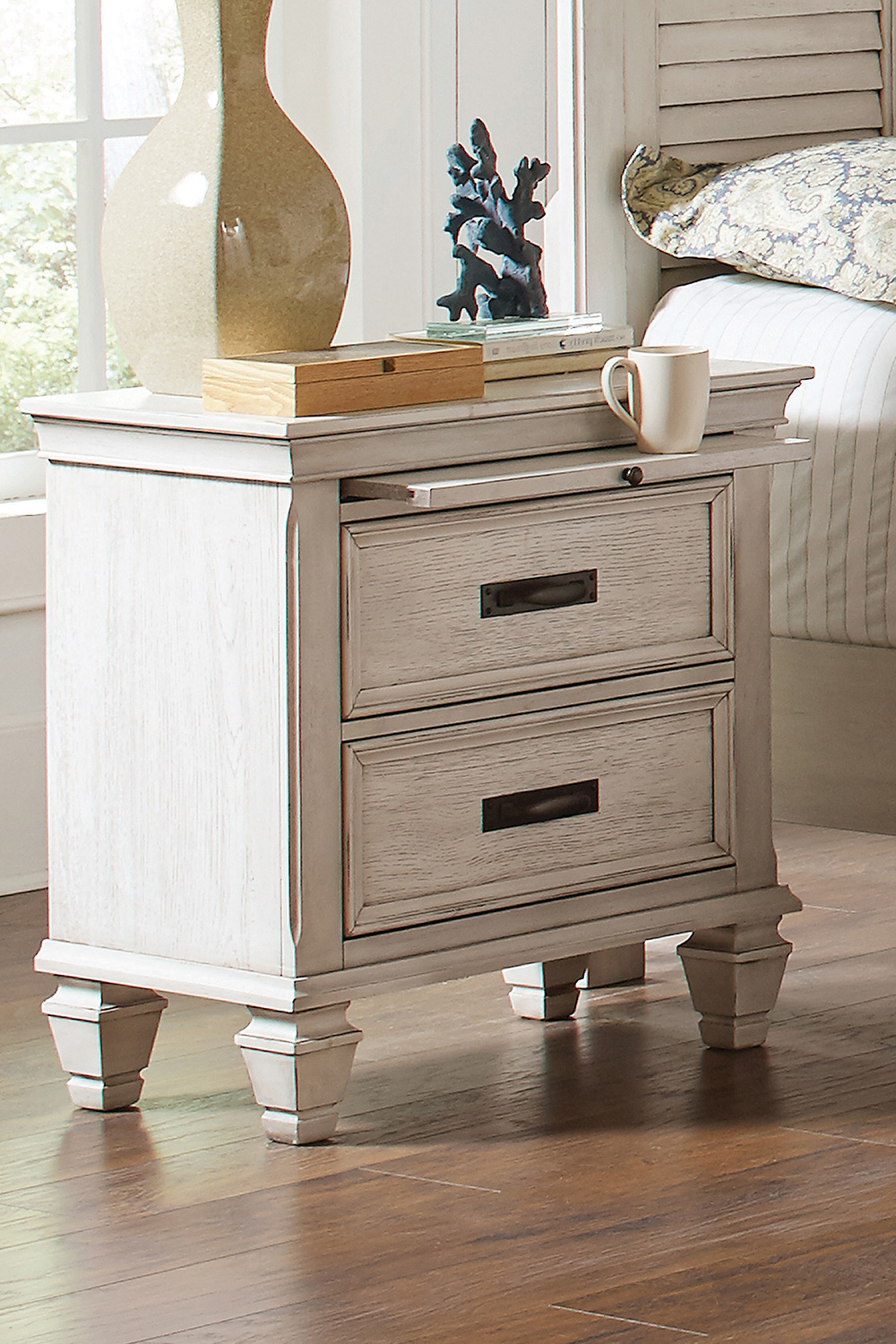 Coaster Franco 2-Drawer Nightstand - Antique White