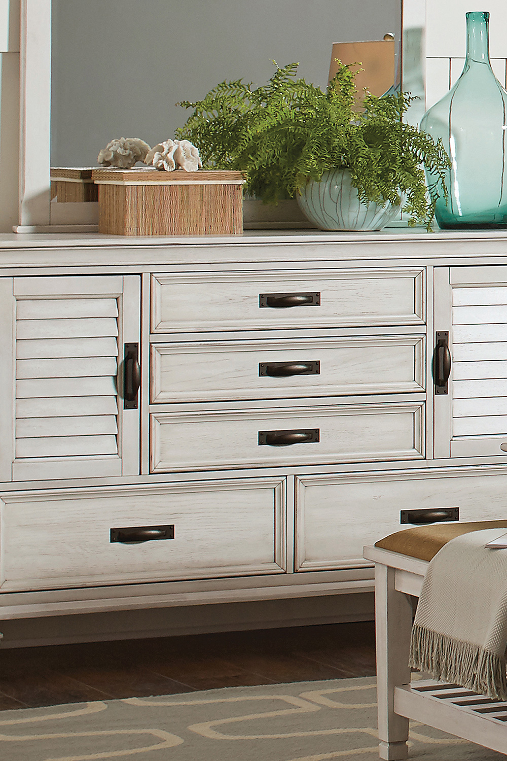 Coaster Franco 5-Drawer Dresser - Antique White